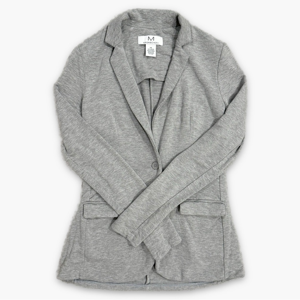 Magaschoni | Ponte Knit Blazer Stretch Heather Gray Size XS - Picture 6 of 6